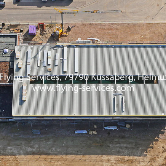 Luftbild Bau- & Fortschrittsdokumentation Industriehalle FS P1040389